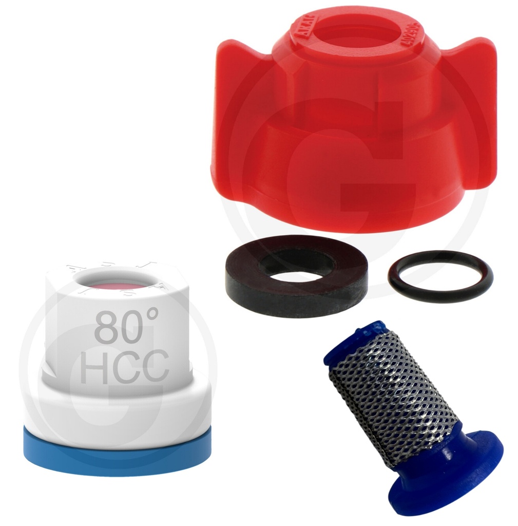 HollowCone Nozzle kit-incl. Bayonet Cap & Filter Mesh